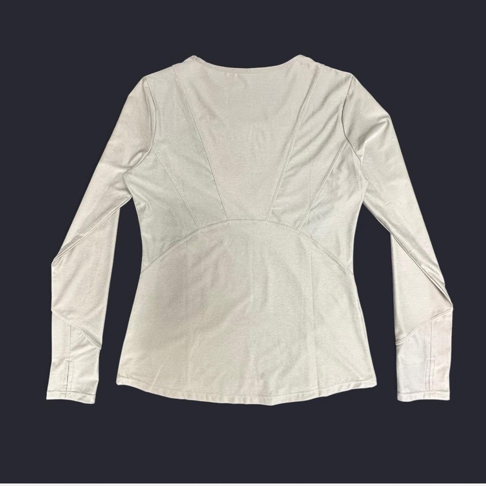 Athleta Canyon Lands 2 Tan Long Sleeve Workout Base Layer Top- size Small - Picture 8 of 8